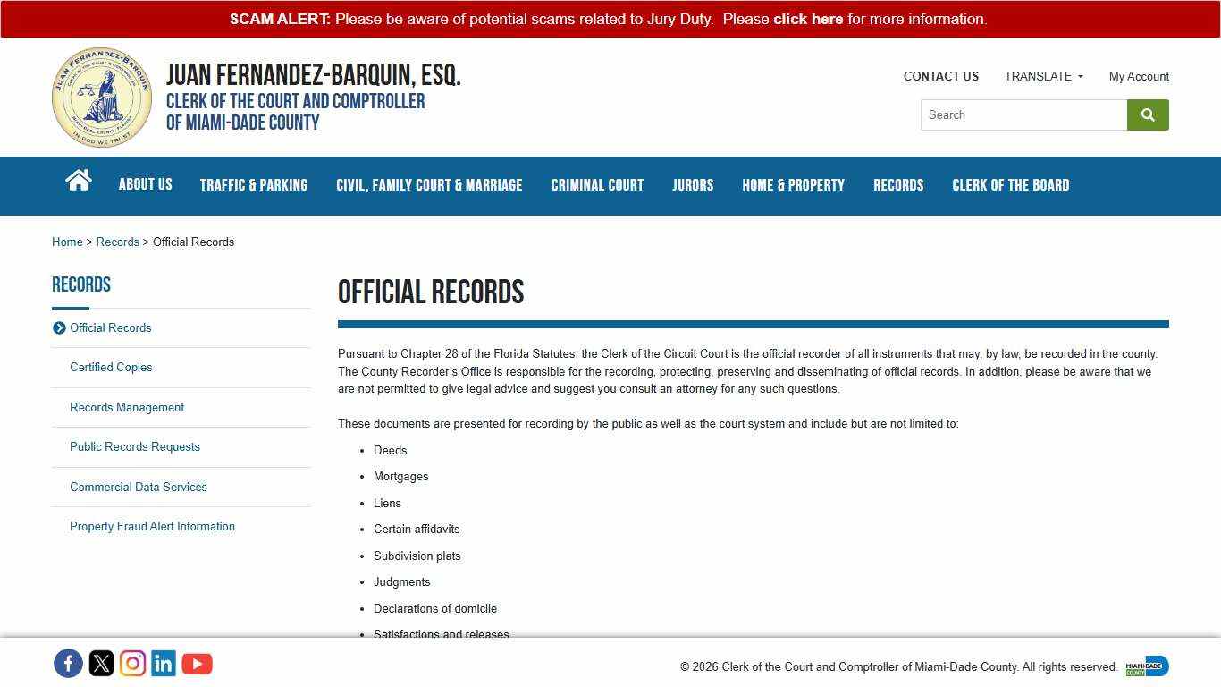 Official Records